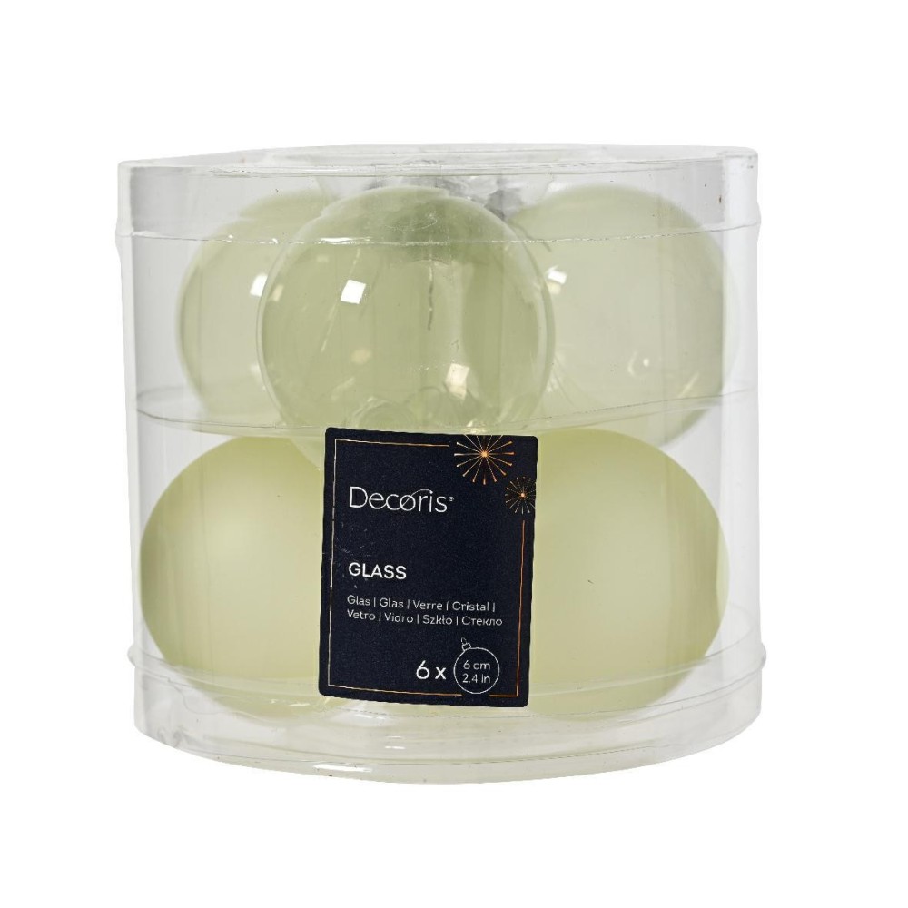 SFERA VETRO D6 WHITE MENTA